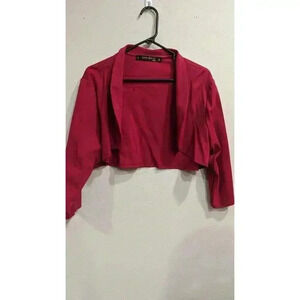 Women's red pinup style bolero jacket by Laura Byrnes California size 4X